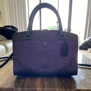 Coach holographic purple/green handbag